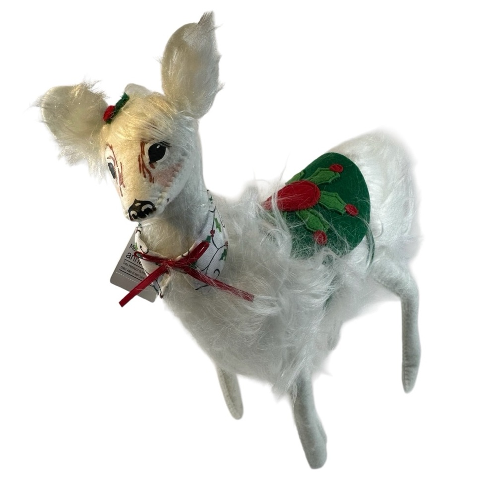 Annalee 10" Christmas Holly Jolly Llama Hand Painted Doll Holiday New